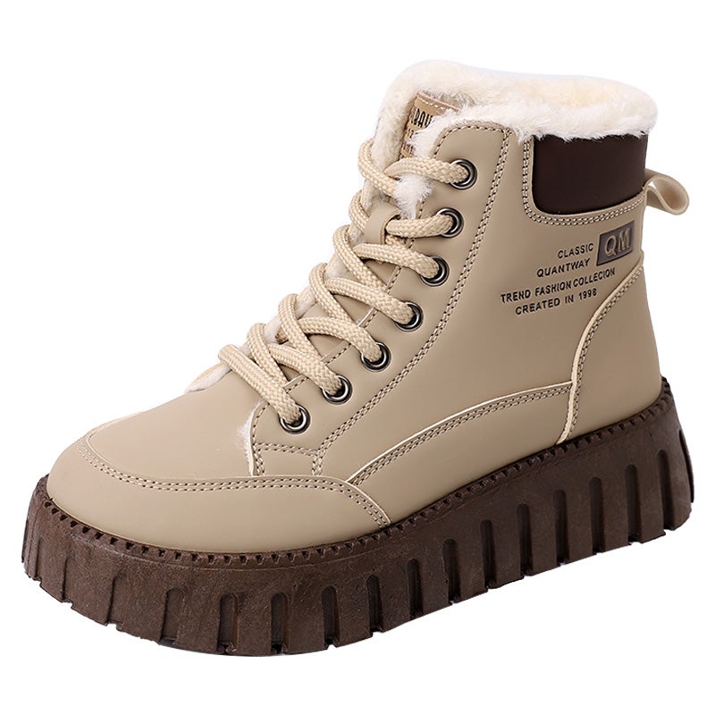 Northeast Large Cotton Shoes Women'S Winter Velvet Thickeneded Cotton Boots Warm High-Top Women'S Shoes Snow Boots 34 - Image 3